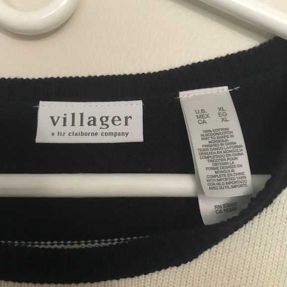 NWT Villager by Liz Claiborne Color Block Sweater - Picture 2 of 6